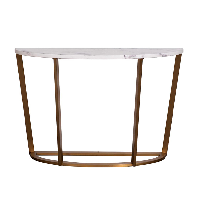 Консоль Carlo Console матовое золото Белый Мрамор Bianco Консоль Carlo Console матовое золото Белый Мрамор Bianco в Барнауле | Loft Concept