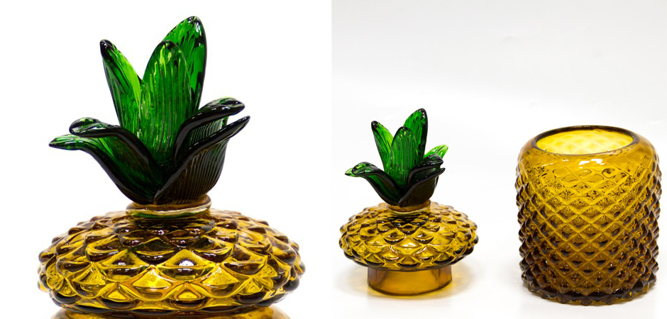 Ваза с крышкой Pineapple Transparent Amber S Ваза с крышкой Pineapple Transparent Amber S - Loft-Concept в Барнауле