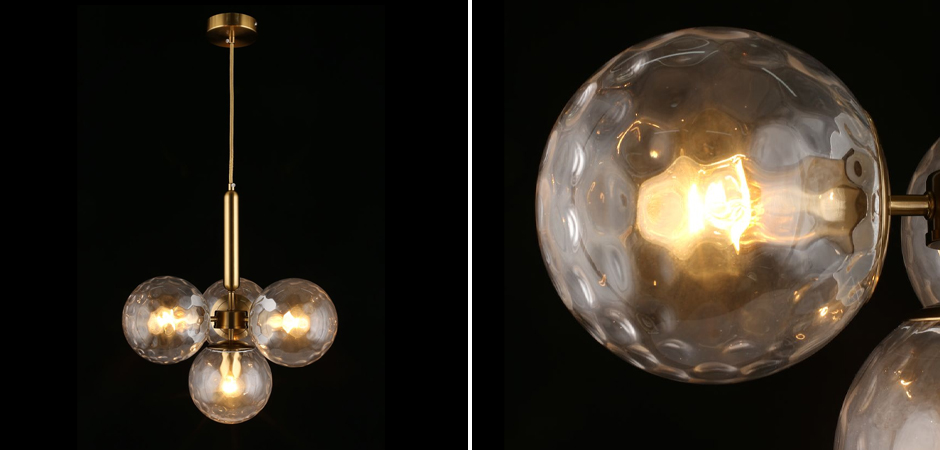 Люстра Bubble Glass с рельефным стеклом Люстра Bubble Glass с рельефным стеклом - Loft-Concept в Барнауле