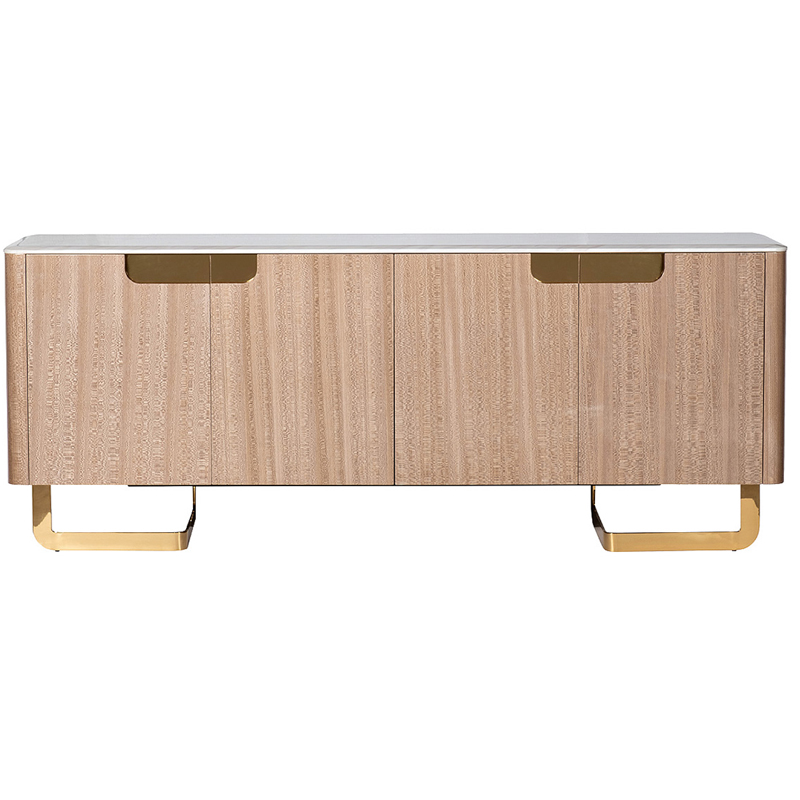 Комод длинный на металлических ножках Bertran Chest of Drawers Латунь Бежевый Белый Комод длинный на металлических ножках Bertran Chest of Drawers Латунь Бежевый Белый в Барнауле | Loft Concept