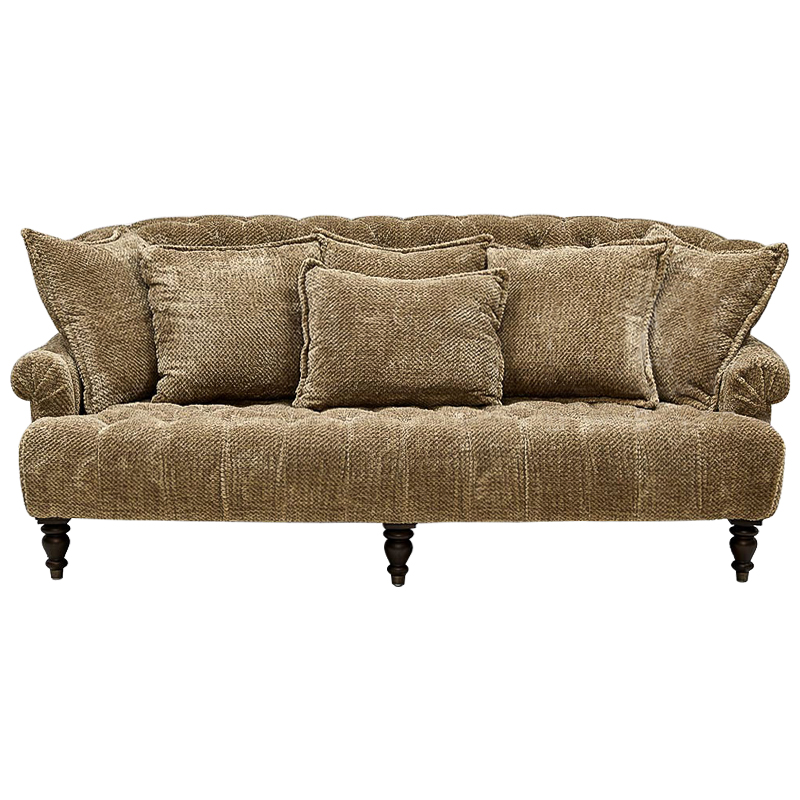 Диван с подушками Gould Sofa Коричневый Коричневый Диван с подушками Gould Sofa Коричневый Коричневый в Барнауле | Loft Concept