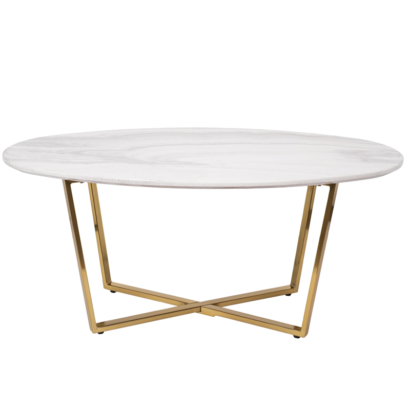 Кофейный стол Marsali Coffee Table Золотой Белый Кофейный стол Marsali Coffee Table Золотой Белый в Барнауле | Loft Concept