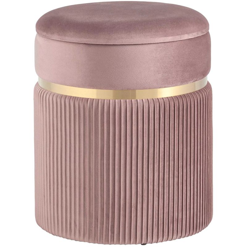 Пуф с ящиком розовый Glossy Velor Розовый пастельный Пуф с ящиком розовый Glossy Velor Розовый пастельный в Барнауле | Loft Concept