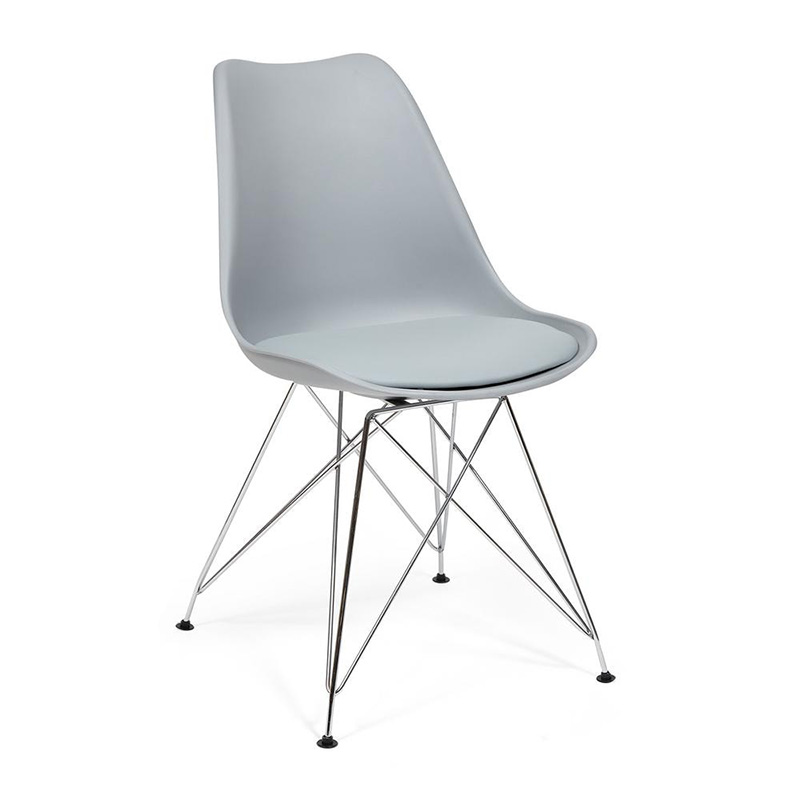 Стул DSR gray Серый Хром Стул DSR gray Серый Хром в Барнауле | Loft Concept