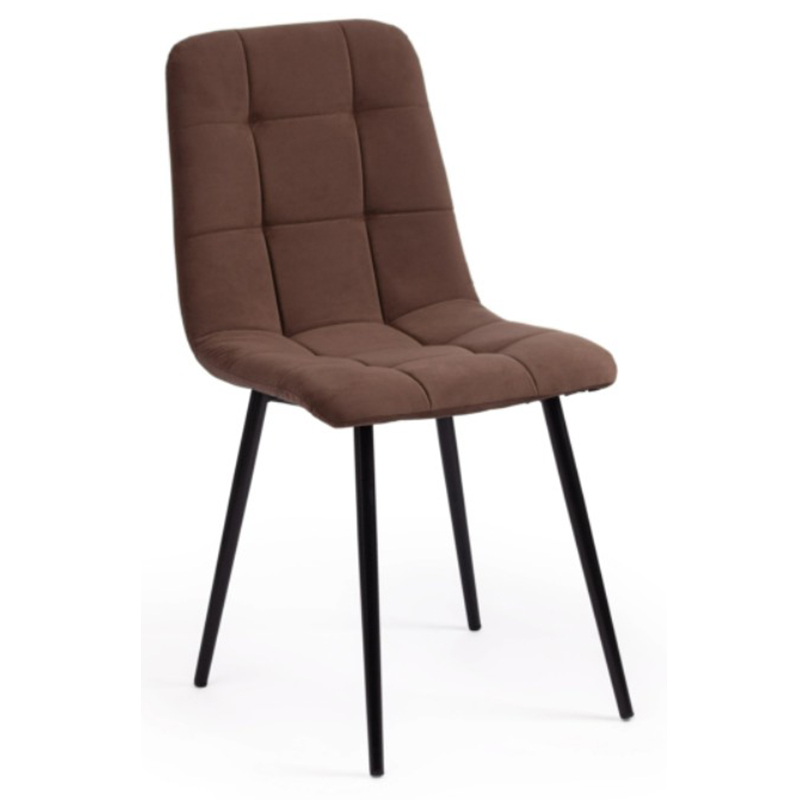 Стул Nancy Velour Brown Chair Коричневый Черный Стул Nancy Velour Brown Chair Коричневый Черный в Барнауле | Loft Concept