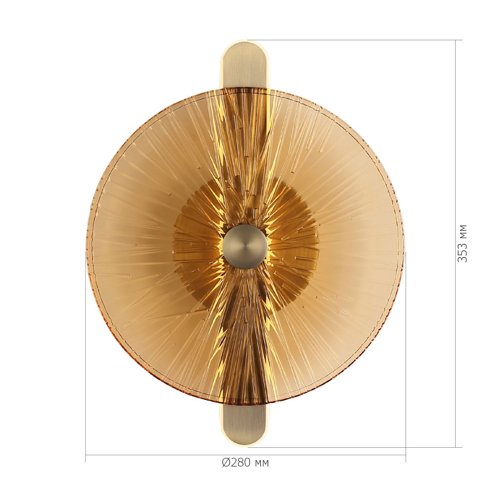 Бра с круглым стеклянным плафоном Gingham в Барнауле