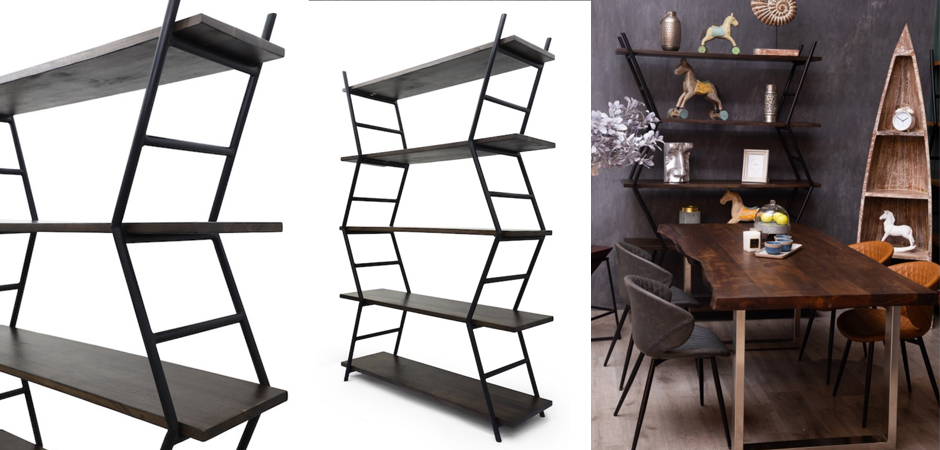 Стеллаж Industrial Zigzag Dark Wood Стеллаж Industrial Zigzag Dark Wood - Loft-Concept в Барнауле