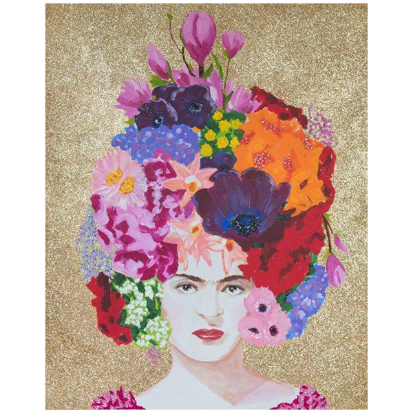 Картина “Frida with Flower Bouquet Headdress and Gold Glitter Background” Мульти Картина “Frida with Flower Bouquet Headdress and Gold Glitter Background” Мульти в Барнауле | Loft Concept