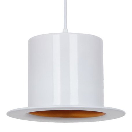 Подвесной светильник Pendant Lamp Banker Bowler Hat White I Белый Подвесной светильник Pendant Lamp Banker Bowler Hat White I Белый в Барнауле | Loft Concept