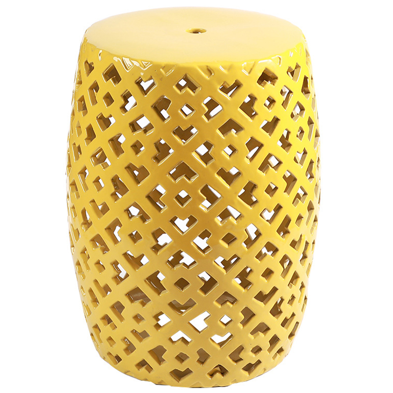 Керамический табурет Yellow Ornament Ceramic Stool Желтый Керамический табурет Yellow Ornament Ceramic Stool Желтый в Барнауле | Loft Concept