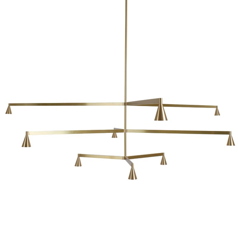 Подвесной светильник Austere Chandelier Y 9 Латунь Подвесной светильник Austere Chandelier Y 9 Латунь в Барнауле | Loft Concept