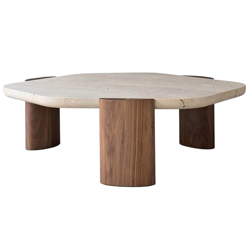 Дизайнерский журнальный стол Beverage Table Коричневый Бежевый Дизайнерский журнальный стол Beverage Table Коричневый Бежевый в Барнауле | Loft Concept