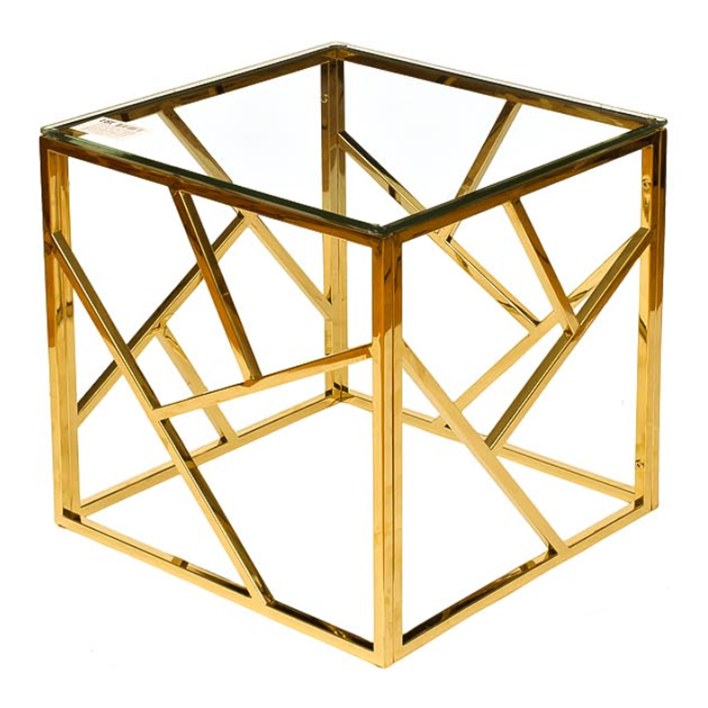 Приставной стол Serene Furnishing Gold Clear Glass Top Side Table Золотой Прозрачное Стекло Приставной стол Serene Furnishing Gold Clear Glass Top Side Table Золотой Прозрачное Стекло в Барнауле | Loft Concept