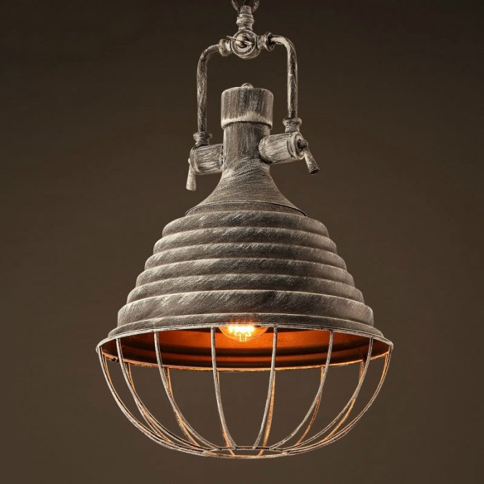 Подвесной светильник Retrika Grey Pendant Серый Подвесной светильник Retrika Grey Pendant Серый в Барнауле | Loft Concept