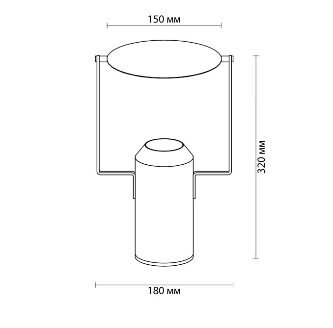 Настольная лампа Black Cylinder Table Lamp Настольная лампа Black Cylinder Table Lamp в Барнауле