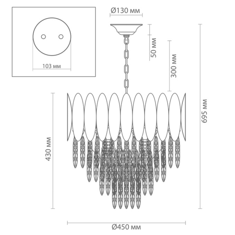 Люстра KEBO KING CHANDELIER four cascades D 45 Люстра KEBO KING CHANDELIER four cascades D 45 в Барнауле