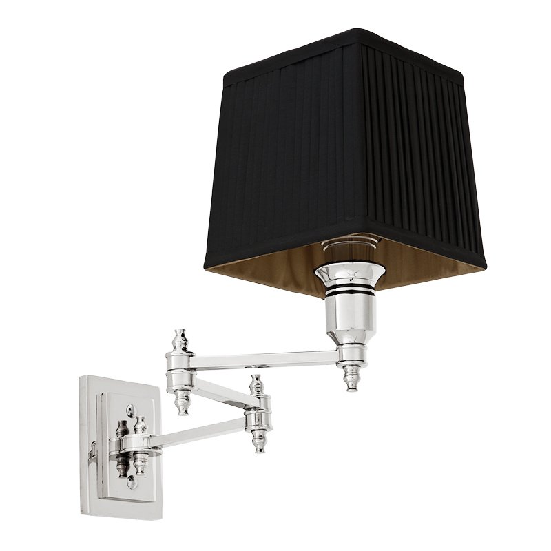 Бра Wall Lamp Lexington Swing Nickel+Black Никель Черный Бра Wall Lamp Lexington Swing Nickel+Black Никель Черный в Барнауле | Loft Concept