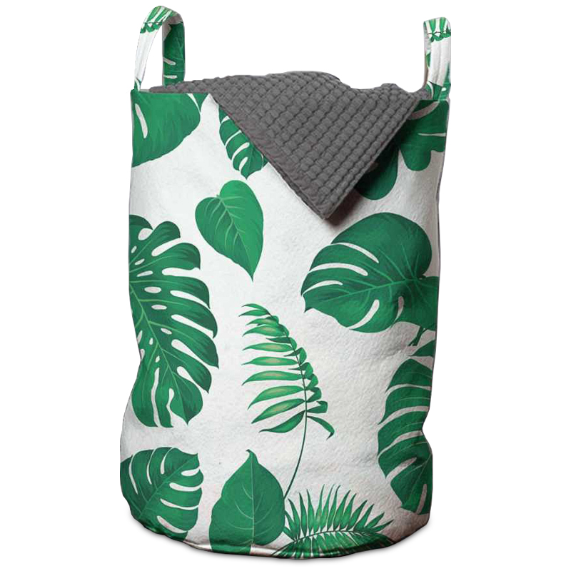 Корзина Tropical Pattern Basket Зеленый Белый Корзина Tropical Pattern Basket Зеленый Белый в Барнауле | Loft Concept