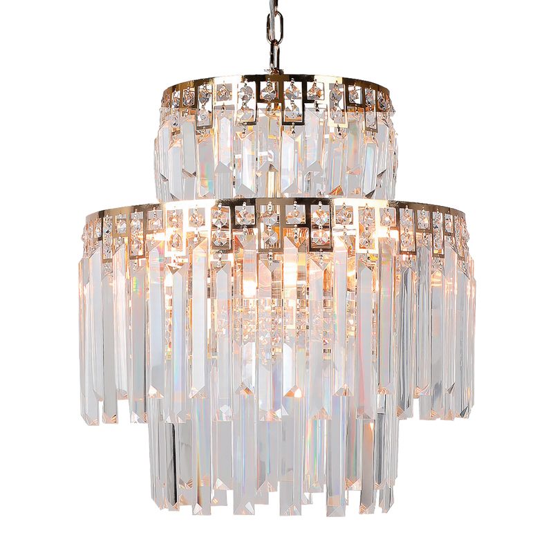 Люстра Mireil Chandelier 40 Глянцевое золото Прозрачный Люстра Mireil Chandelier 40 Глянцевое золото Прозрачный в Барнауле | Loft Concept