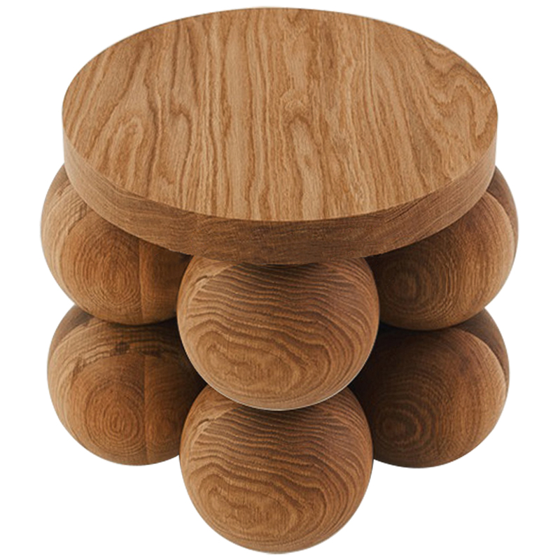 Приставной стол деревянный Wooden Spheres Unique Shaped Side Table Коричневый Приставной стол деревянный Wooden Spheres Unique Shaped Side Table Коричневый в Барнауле | Loft Concept