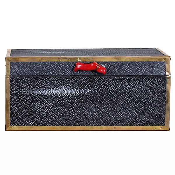 Шкатулка из ската Black Caviar Red Coral Шкатулка из ската Black Caviar Red Coral в Барнауле | Loft Concept
