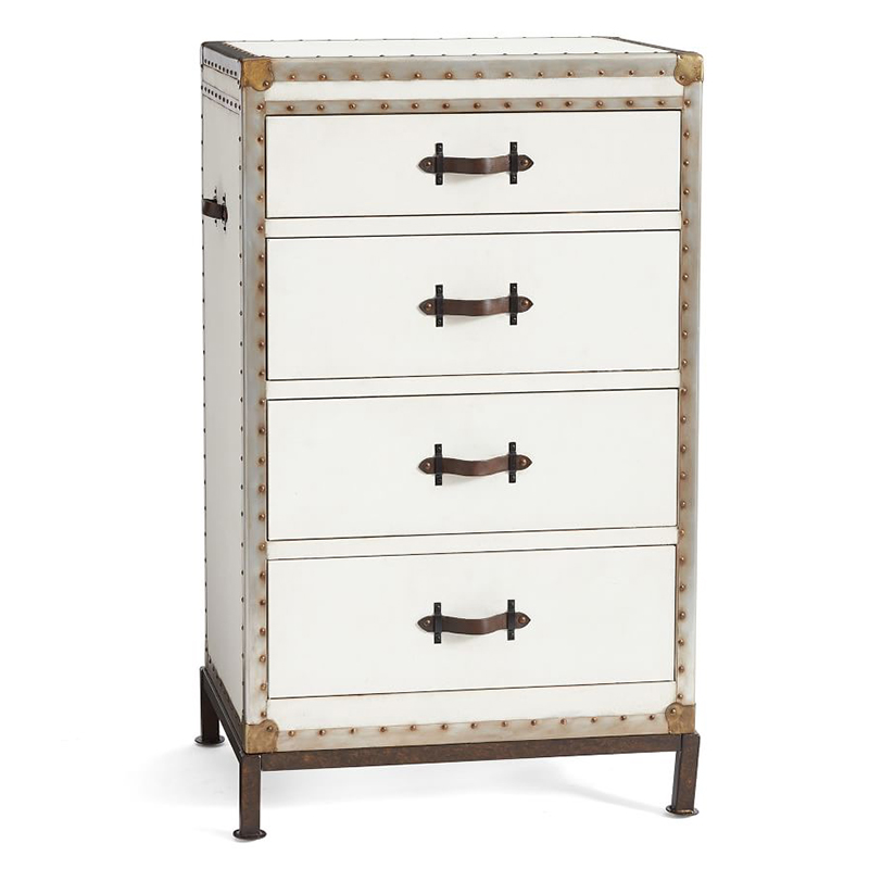 Комод в винтажном стиле Vintage Chests Mini Белый Белый Коричневый в Барнауле | Loft Concept 