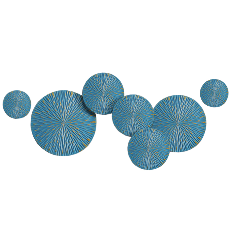 Арт-объект на стену Blue Discs Голубой Арт-объект на стену Blue Discs Голубой в Барнауле | Loft Concept
