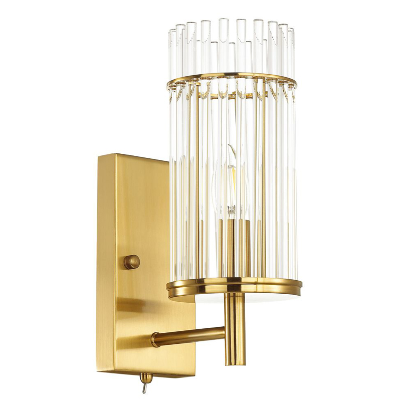 Бра Wendel Sconce Прозрачный Глянцевое золото Бра Wendel Sconce Прозрачный Глянцевое золото в Барнауле | Loft Concept