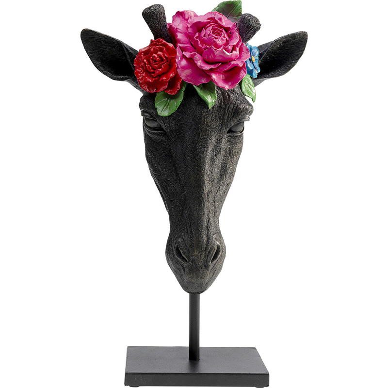Статуэтка Giraffe and Flowers Черный Статуэтка Giraffe and Flowers Черный в Барнауле | Loft Concept