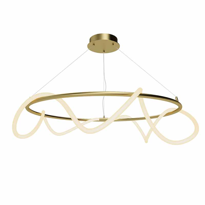 Люстра Luke Lampco Tracer Chandelier Gold 100 Белый матовое золото в Барнауле | Loft Concept 