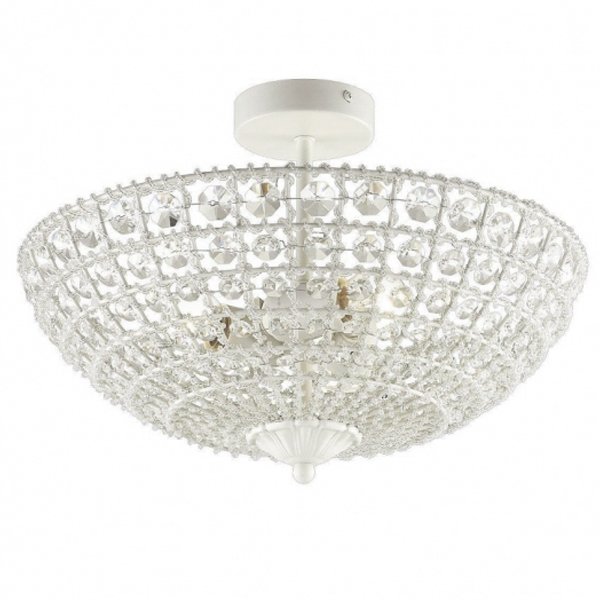 Потолочный светильник Casbah Crystal Top Lamp 3 Прозрачный Белый Потолочный светильник Casbah Crystal Top Lamp 3 Прозрачный Белый в Барнауле | Loft Concept