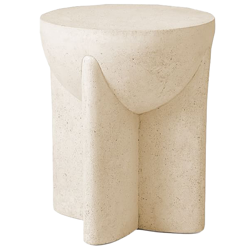 Приставной стол Lava Stone Side Table Травертин Бежевый Песочный Приставной стол Lava Stone Side Table Травертин Бежевый Песочный в Барнауле | Loft Concept