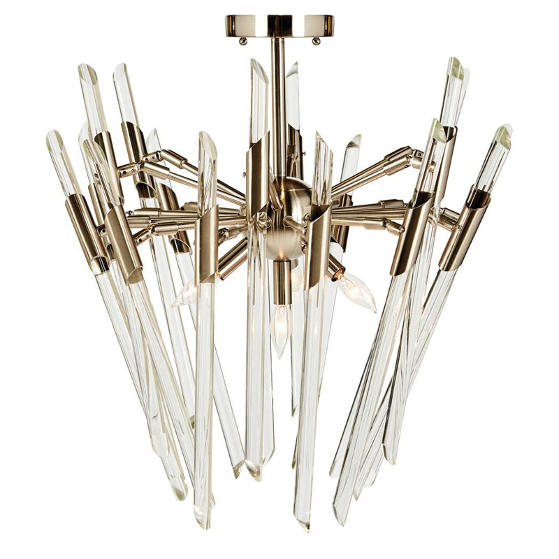Потолочный светильник Ice Rods Chandelier nickel Никель Потолочный светильник Ice Rods Chandelier nickel Никель в Барнауле | Loft Concept