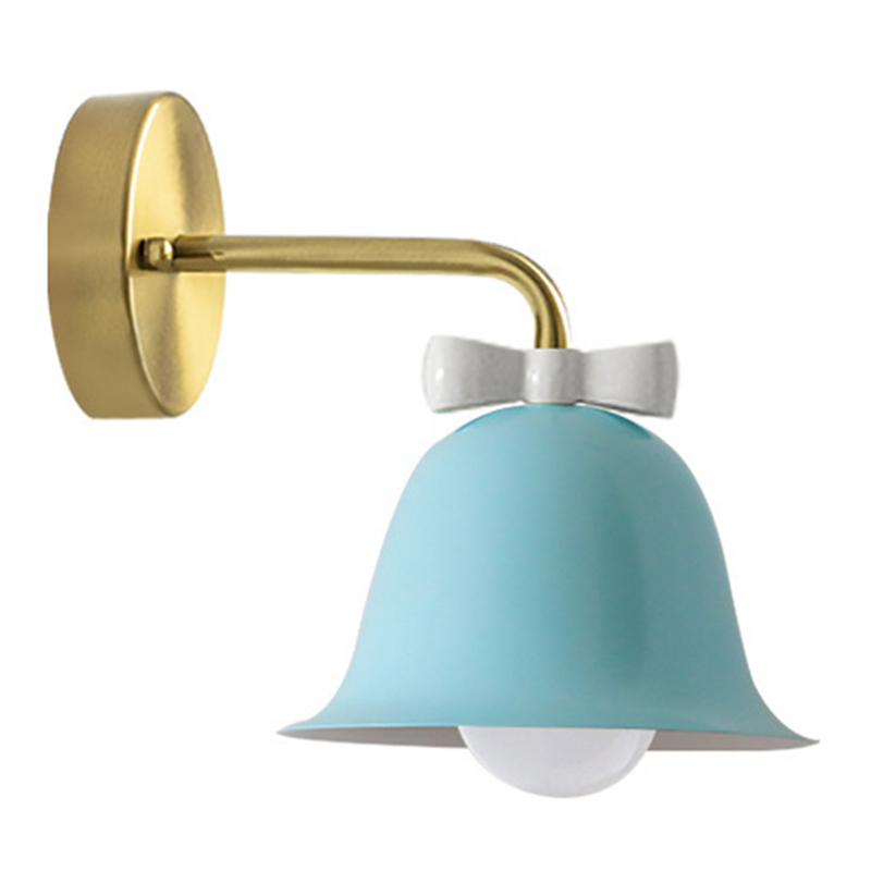Бра Колокольчик Bell with Bow Blue Wall Lamp Голубой Золотой Голубой Белый Бра Колокольчик Bell with Bow Blue Wall Lamp Голубой Золотой Голубой Белый в Барнауле | Loft Concept