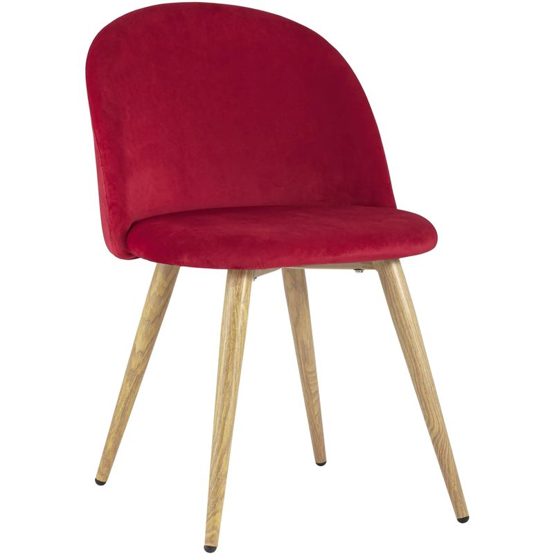 Стул Miruna Chair II Красный Велюр Красный Древесина Стул Miruna Chair II Красный Велюр Красный Древесина в Барнауле | Loft Concept
