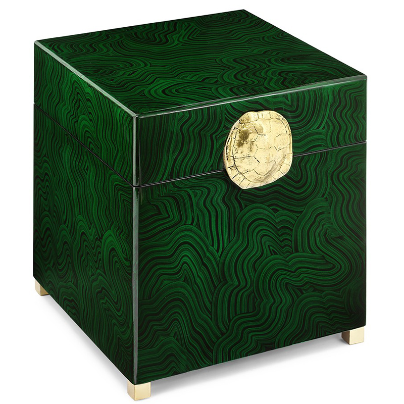 Шкатулка BOX MALAKRIZIA TALL Малахит (зеленый) Латунь Шкатулка BOX MALAKRIZIA TALL Малахит (зеленый) Латунь в Барнауле | Loft Concept