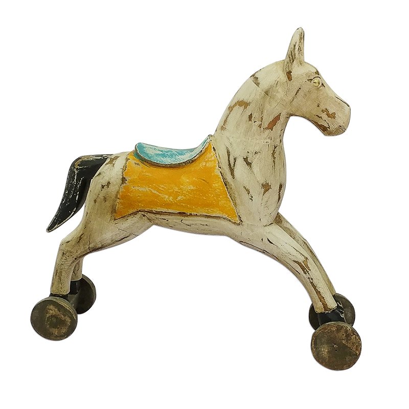 Статуэтка Wooden Horse Желтый Белый Статуэтка Wooden Horse Желтый Белый в Барнауле | Loft Concept