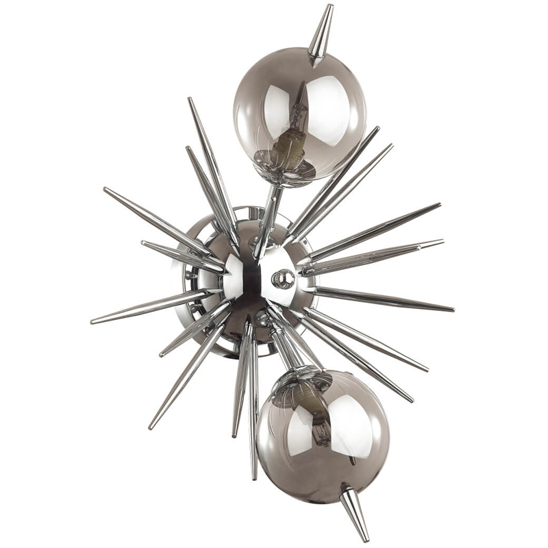 Бра Algot Sputnik Sconce Хром Стекло Смок Бра Algot Sputnik Sconce Хром Стекло Смок в Барнауле | Loft Concept