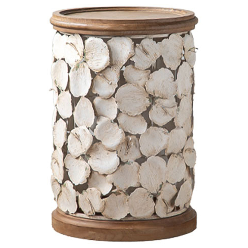 Приставной стол Metal Petals Side Table Бежевый Древесина Приставной стол Metal Petals Side Table Бежевый Древесина в Барнауле | Loft Concept