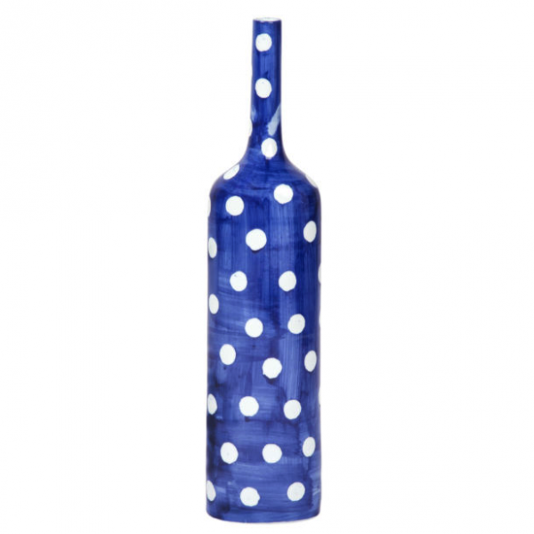 Ваза-бутылка blue & white ornament Point Bottle Синий Белый Ваза-бутылка blue & white ornament Point Bottle Синий Белый в Барнауле | Loft Concept