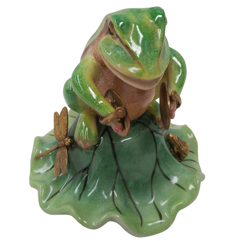 Статуэтка Frog Drummer Зеленый Золотой Статуэтка Frog Drummer Зеленый Золотой в Барнауле | Loft Concept