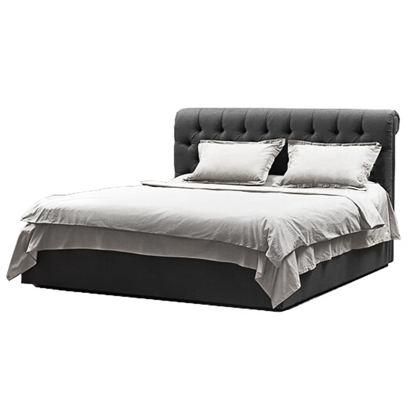 Кровать Gray Capitone Bed Серый Кровать Gray Capitone Bed Серый в Барнауле | Loft Concept