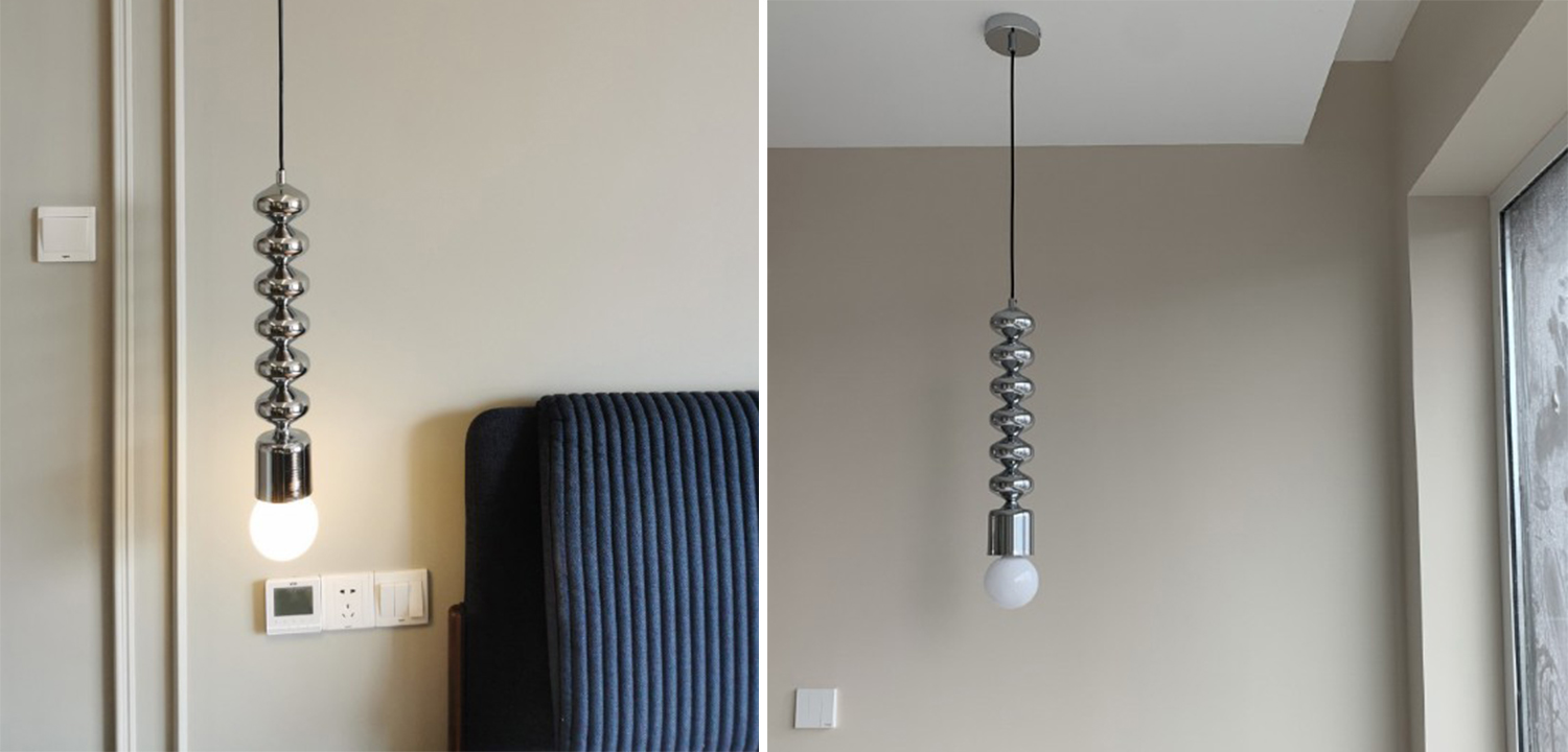 Подвесной светильник металлический хром Spherical Beads Chrome - фото