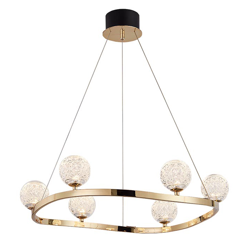 Люстра Aella Glass Balls Round Chandelier Золотой Прозрачный Люстра Aella Glass Balls Round Chandelier Золотой Прозрачный в Барнауле | Loft Concept
