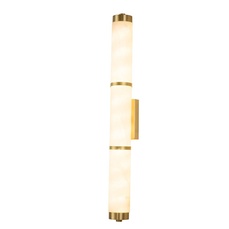 Бра Melba White Marble Wall Lamp Латунь Белый Бра Melba White Marble Wall Lamp Латунь Белый в Барнауле | Loft Concept