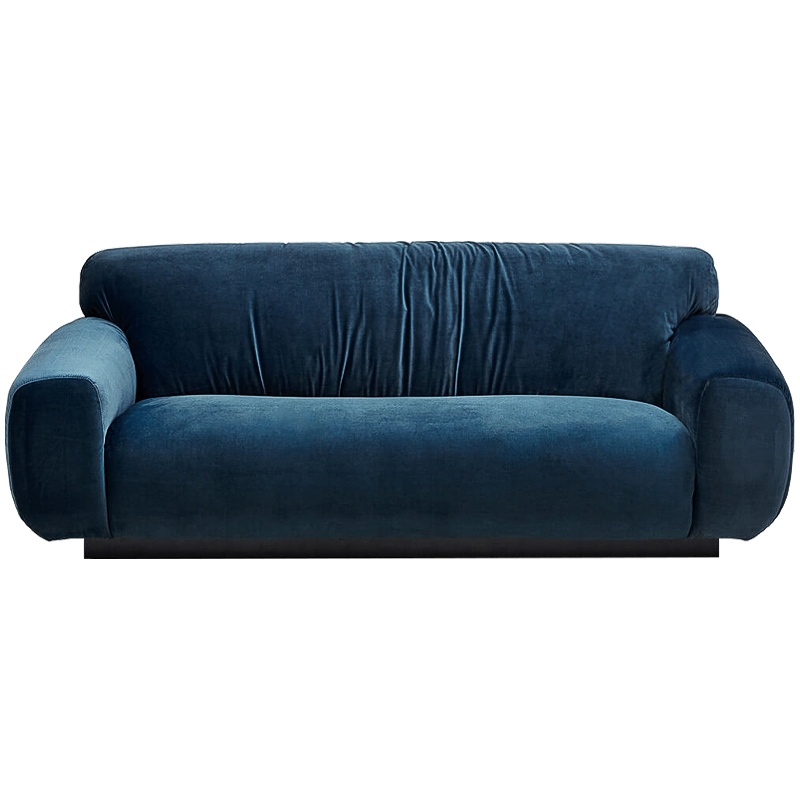 Диван Inesia Sofa blue Темно-синий Черный Диван Inesia Sofa blue Темно-синий Черный в Барнауле | Loft Concept
