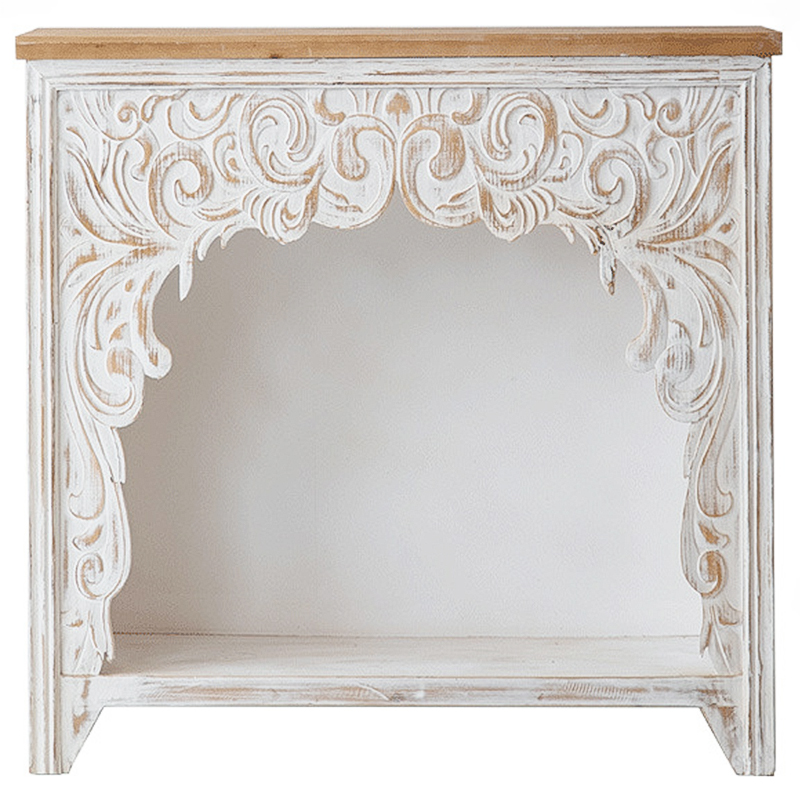 Консоль Indian Antique White Furniture Felicienne Console Древесина Белый Консоль Indian Antique White Furniture Felicienne Console Древесина Белый в Барнауле | Loft Concept