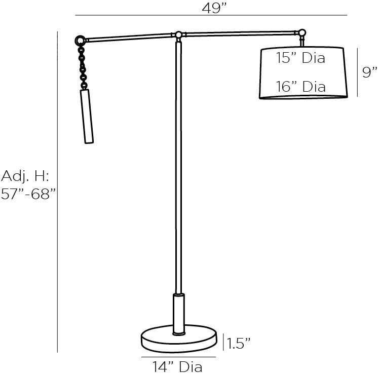 Торшер Arteriors NEWARK FLOOR LAMP Black Торшер Arteriors NEWARK FLOOR LAMP Black в Барнауле