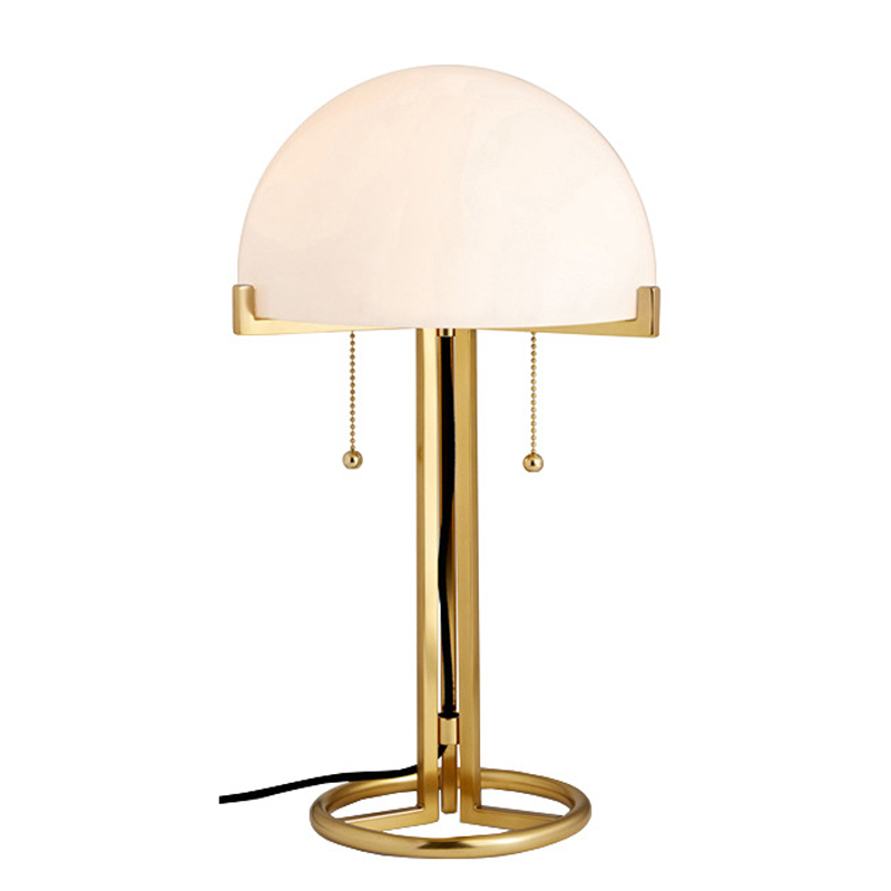 Настольная лампа White Dome Table Lamp Глянцевое золото Белый Настольная лампа White Dome Table Lamp Глянцевое золото Белый в Барнауле | Loft Concept