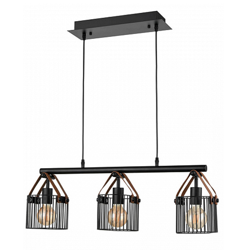 Люстра Cage Wire Color Linear black Черный Люстра Cage Wire Color Linear black Черный в Барнауле | Loft Concept